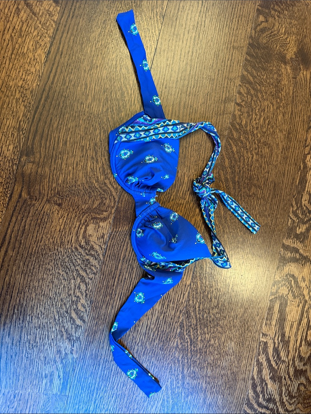 Tommy Bahama Blue Printed Bikini Top